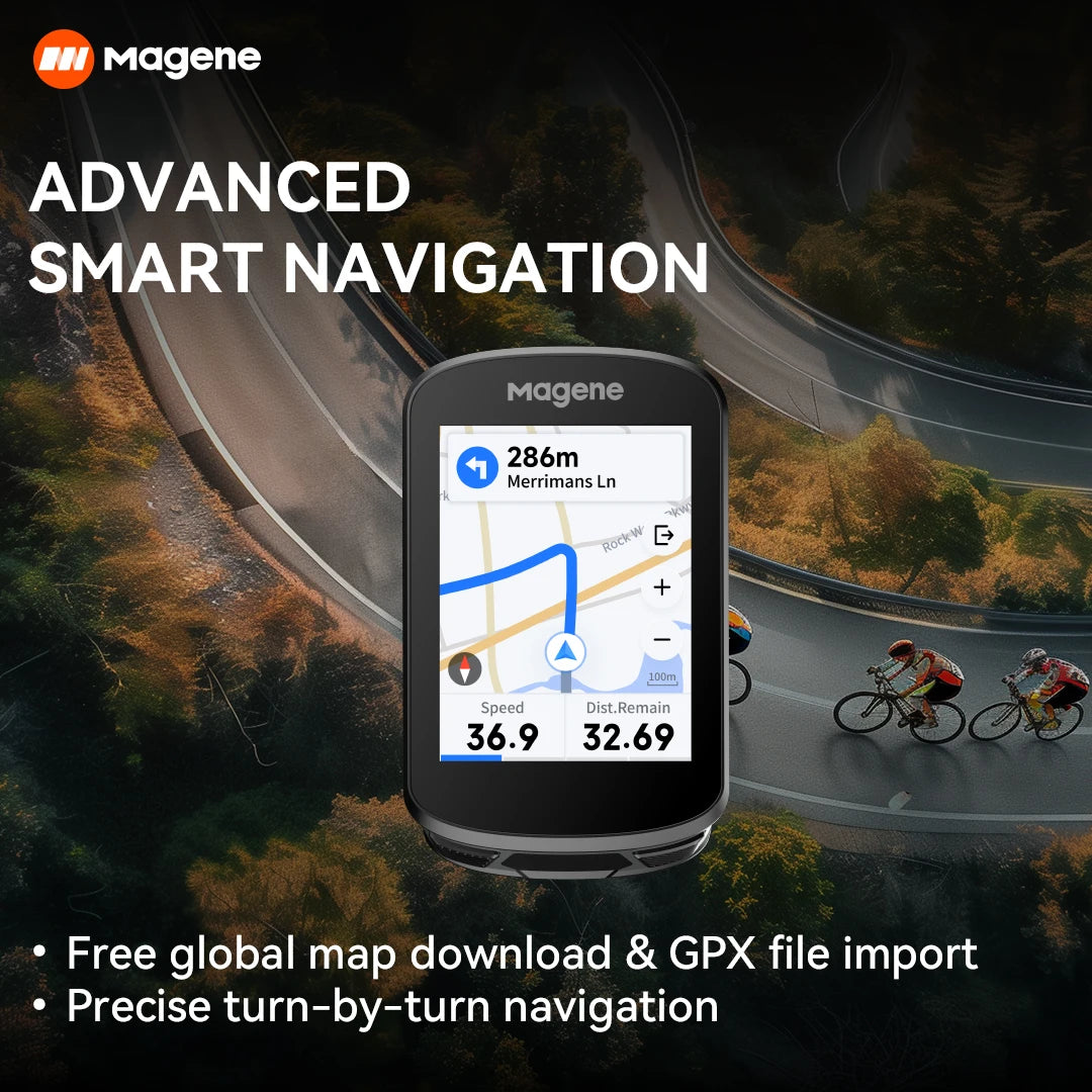 Magene C506 Touchscreen GPS Bike Computer - 2.4" Color Display with Navigation