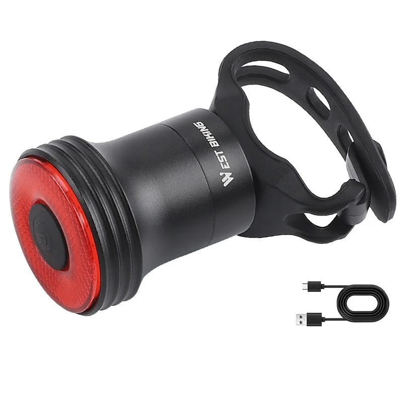 Smart Brake-Sensing Bike Tail Light - USB-C Rechargeable Rear Safety Light
