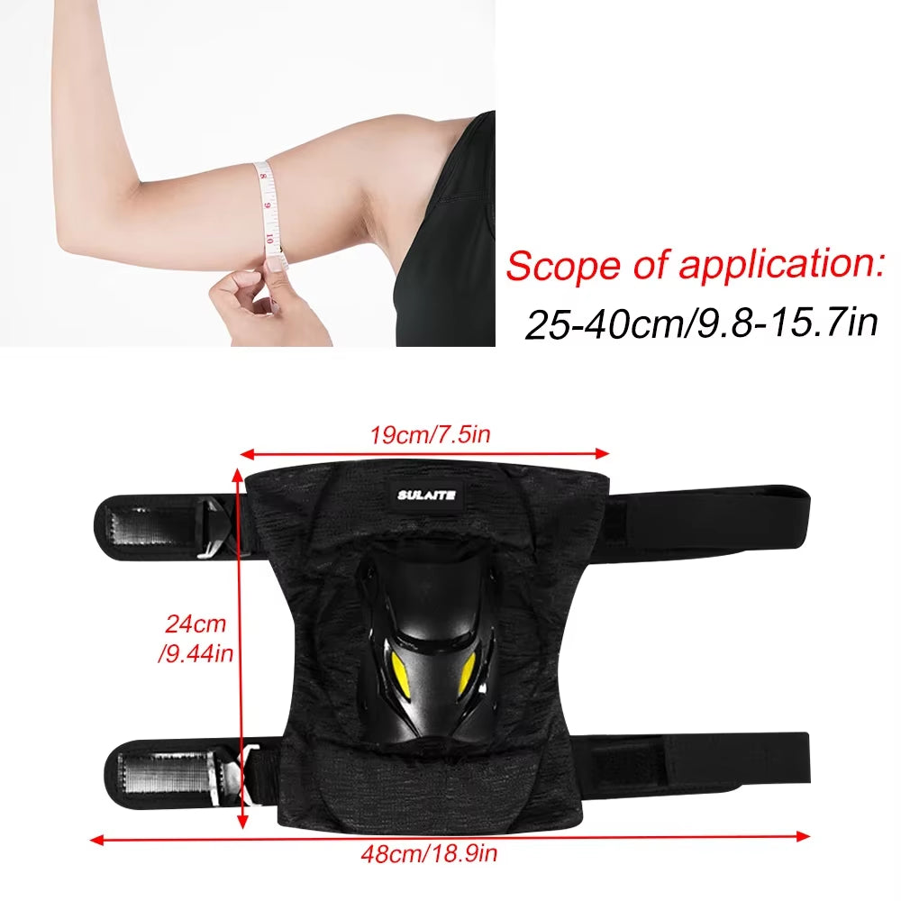 1Pair Electric Bike Motorcycle Motocross Racing Knee Elbow Guards Pads Braces Protective Gear Black