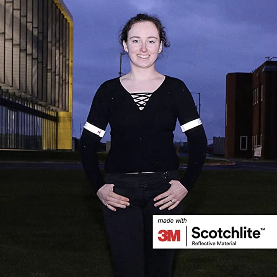 High Visibility Reflective Slap Wrap – Safety Armband for Night Running, Cycling, Walking - Made with 3M Scotchlite