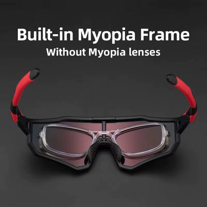 Bicycle Glasses Photochromic Polarized Lens UV400 Protection Sports Eyewear for Skiing Fishing Climbing Bicycle Goggles