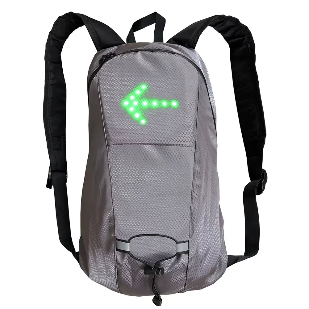 Cycling MTB Bag Safety LED Turn Signal Light Bicycle Running Camping Backpacks