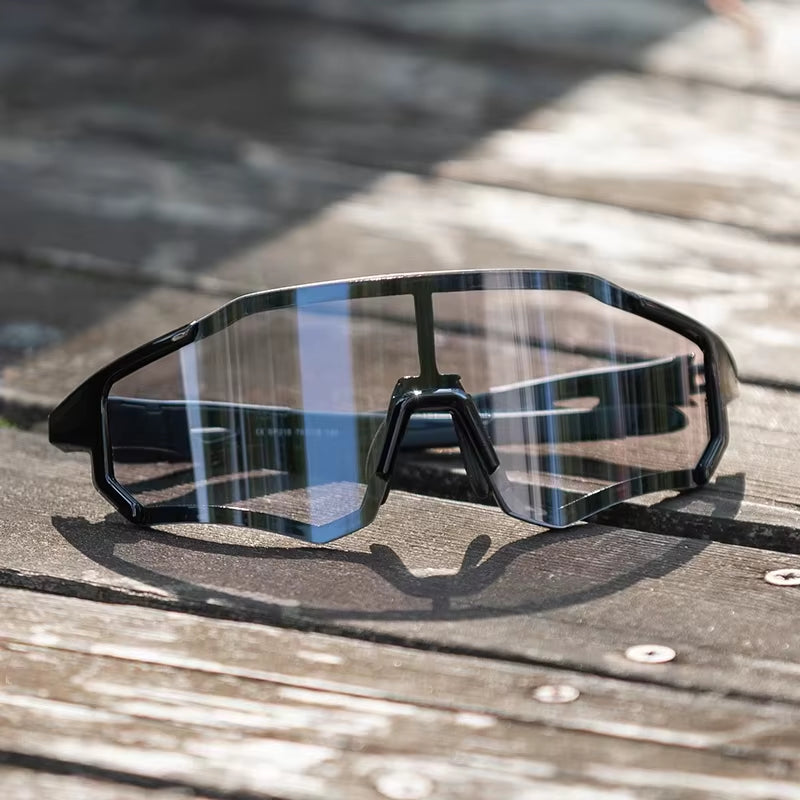 Bicycle Glasses Photochromic Polarized Lens UV400 Protection Sports Eyewear for Skiing Fishing Climbing Bicycle Goggles