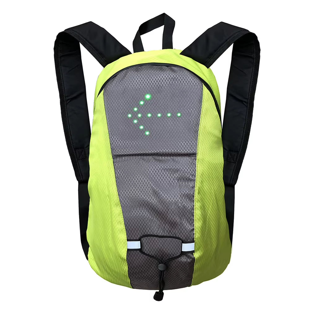 Cycling MTB Bag Safety LED Turn Signal Light Bicycle Running Camping Backpacks