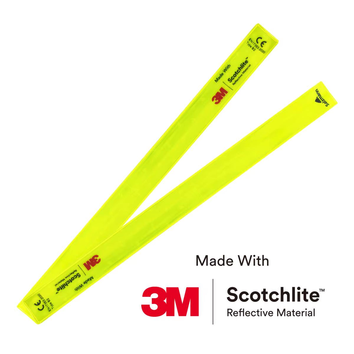 High Visibility Reflective Slap Wrap – Safety Armband for Night Running, Cycling, Walking - Made with 3M Scotchlite