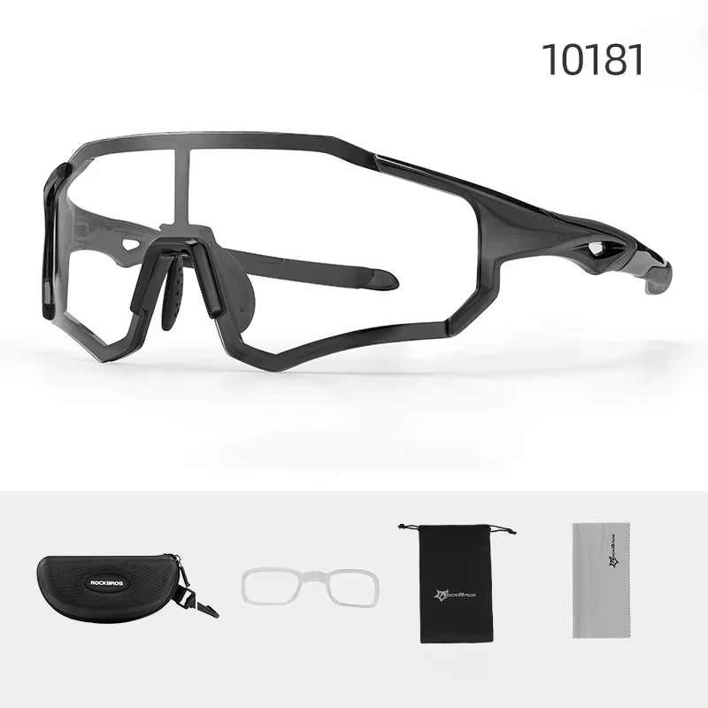 Bicycle Glasses Photochromic Polarized Lens UV400 Protection Sports Eyewear for Skiing Fishing Climbing Bicycle Goggles