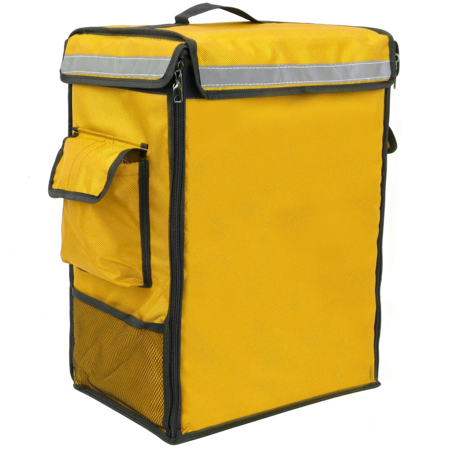 Thermal Delivery Backpack - 35L Insulated Black & Yellow for Bike Couriers