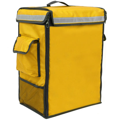 Thermal Delivery Backpack - 35L Insulated Black & Yellow for Bike Couriers