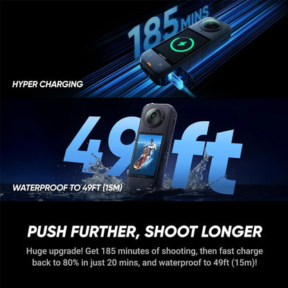 Insta360 X5 8K Action Camera - 360° with AI Stabilization & Low-Light Performance
