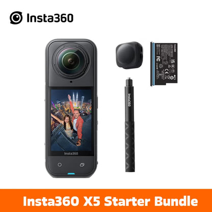 Insta360 X5 8K Action Camera - 360° with AI Stabilization & Low-Light Performance