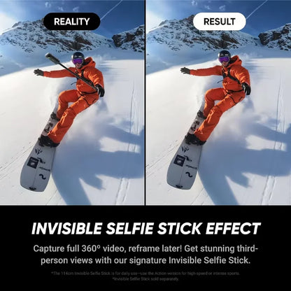 Insta360 X5 8K Action Camera - 360° with AI Stabilization & Low-Light Performance