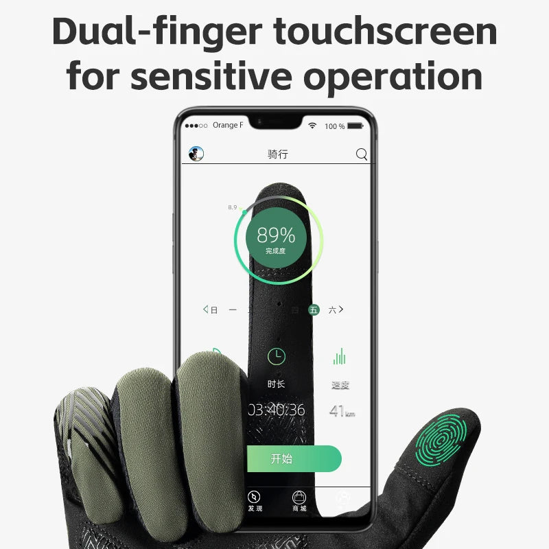 Full Finger Cycling Gloves - Touchscreen & Reflective