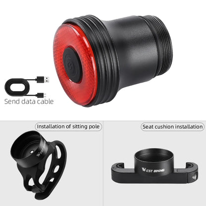 Smart Brake-Sensing Bike Tail Light - USB-C Rechargeable Rear Safety Light