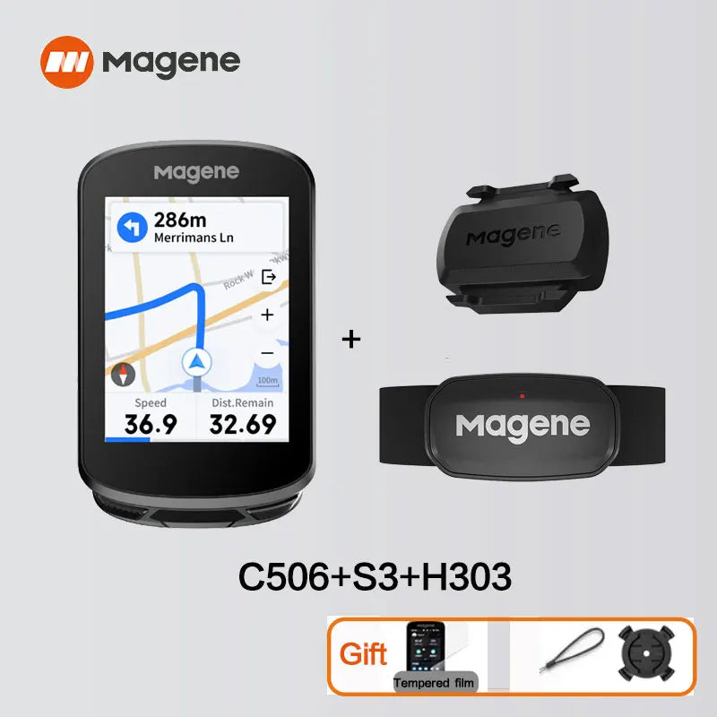Magene C506 Touchscreen GPS Bike Computer - 2.4" Color Display with Navigation
