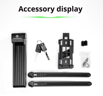 Foldable Bike Lock - High Security Anti-Theft for MTB, Road & E-Bikes