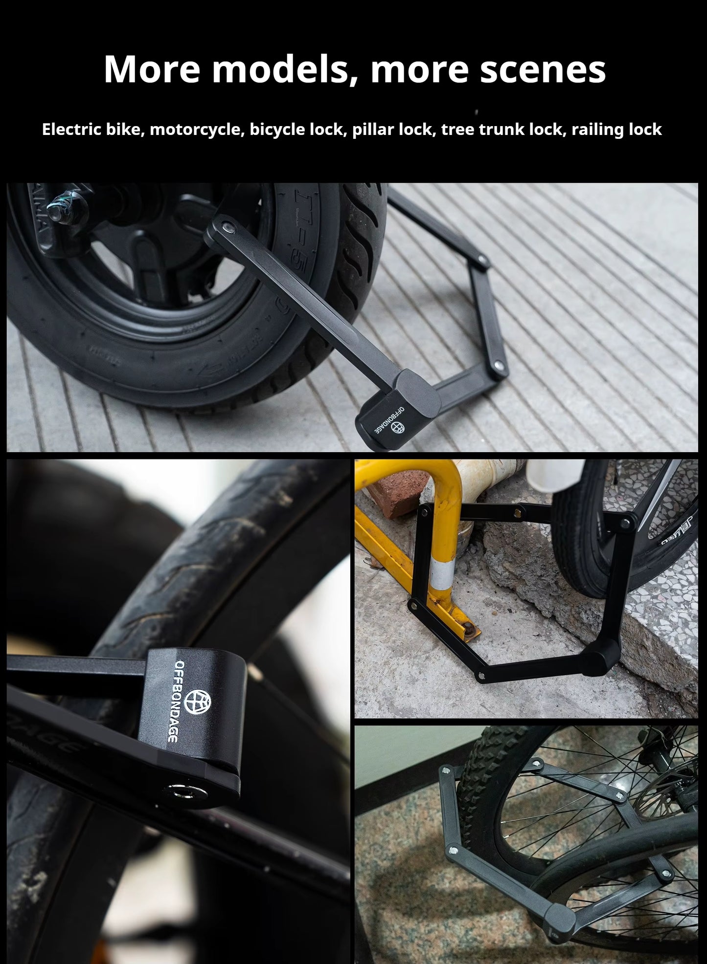 Foldable Bike Lock - High Security Anti-Theft for MTB, Road & E-Bikes