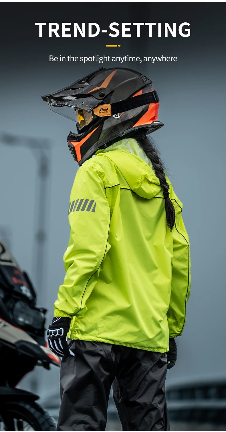 Premium Cycling Rain Suit - Waterproof Jacket & Pants Set