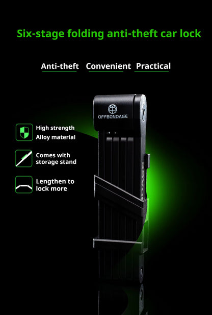 Foldable Bike Lock - High Security Anti-Theft for MTB, Road & E-Bikes