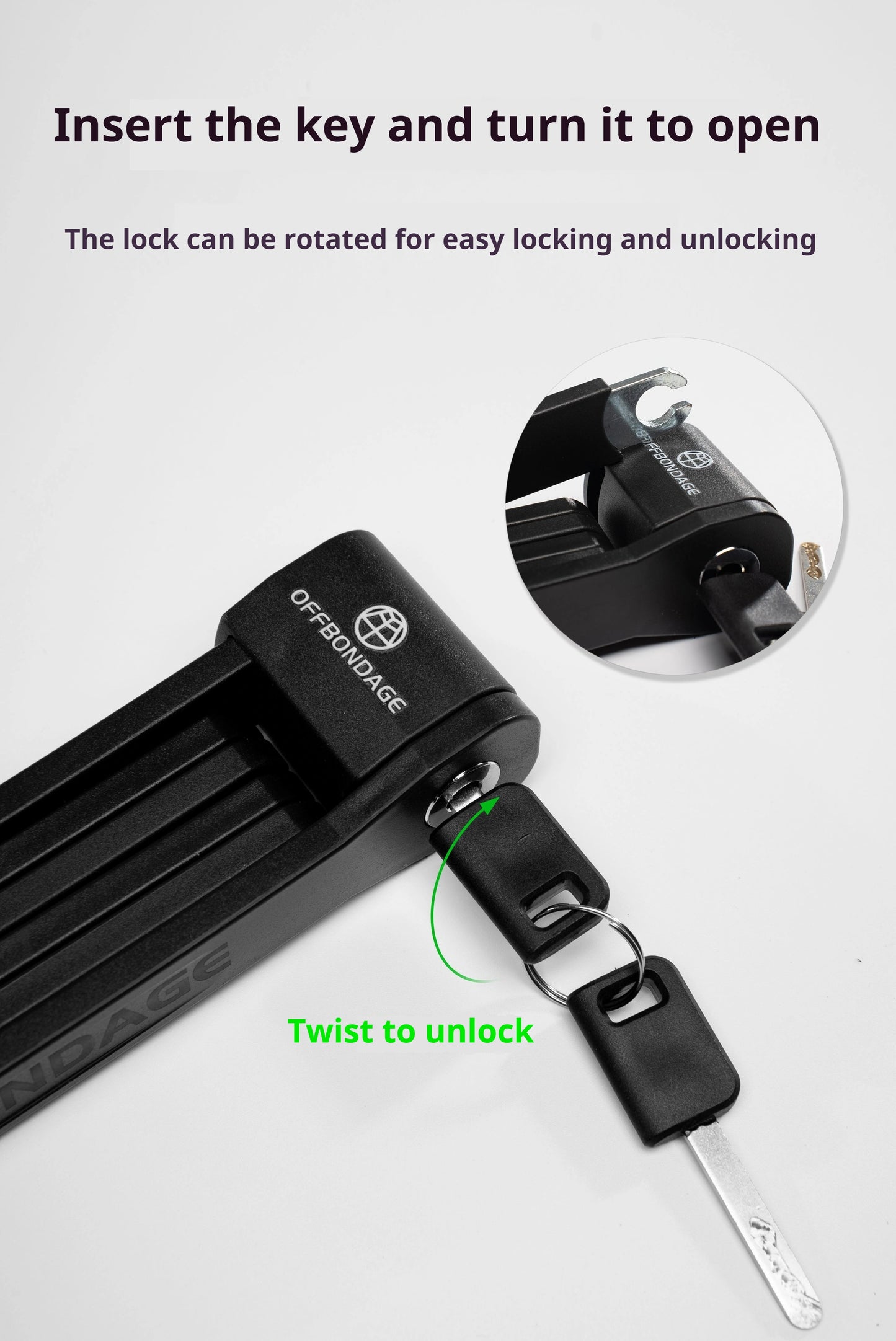 Foldable Bike Lock - High Security Anti-Theft for MTB, Road & E-Bikes
