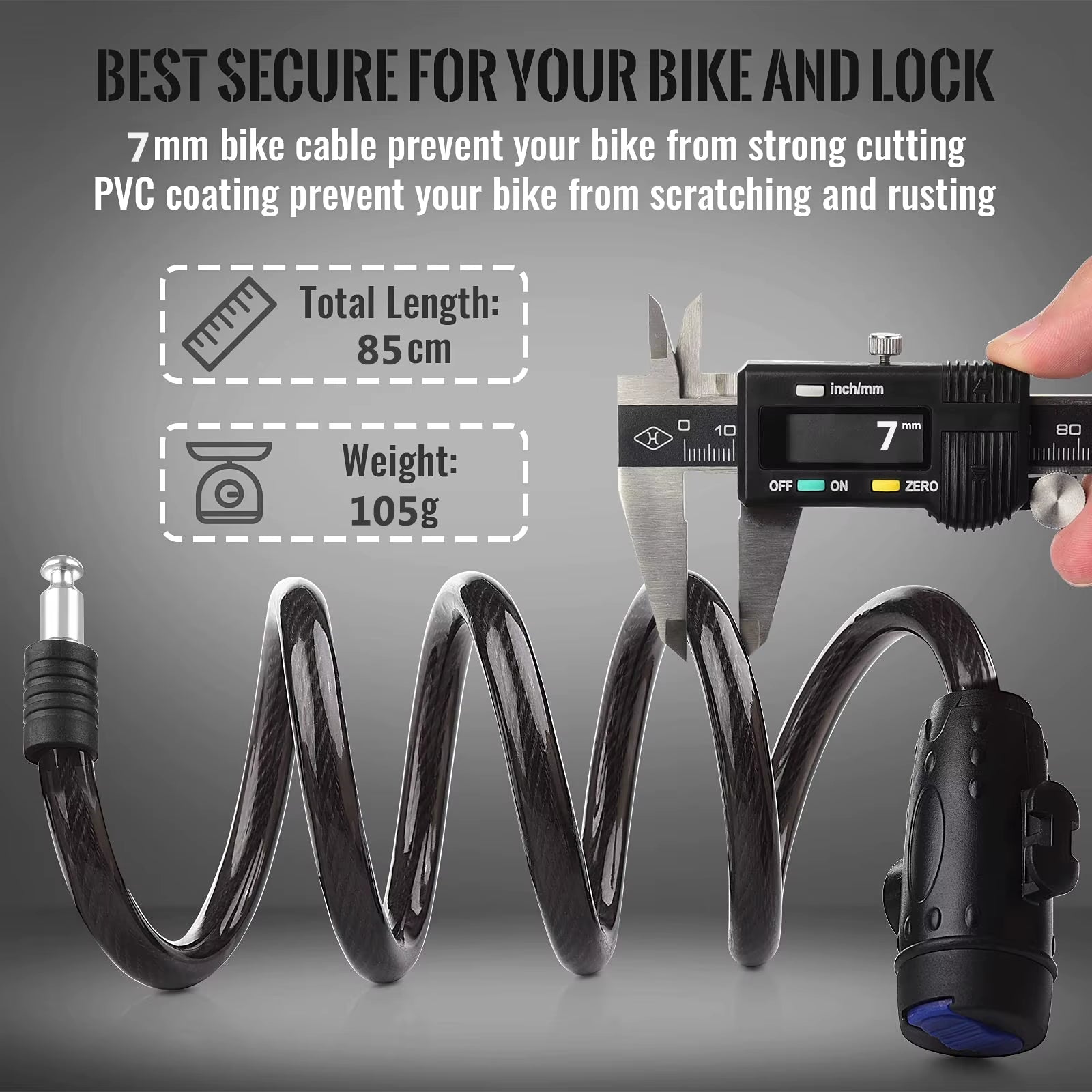 Bicycle Lock Outdoor Anti-Theft Bike Lock with 2 Keys Weatherproof Heavy Duty Bicycle Lock for Bicycle Motorcycle Scooter