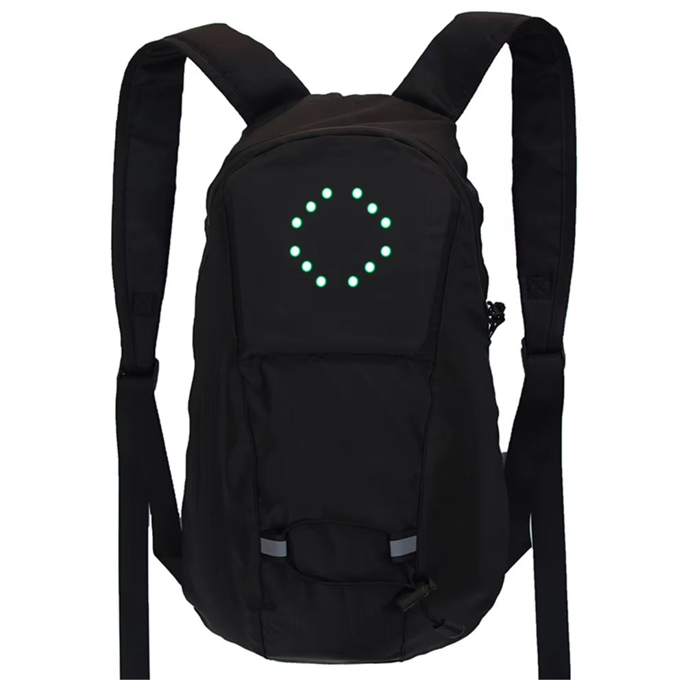 Cycling MTB Bag Safety LED Turn Signal Light Bicycle Running Camping Backpacks