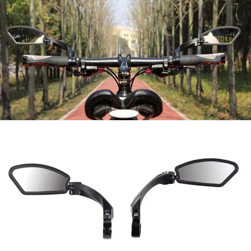 Bicycle Rearview Mirror Wide Range Adjustable Angle Reflector Scooter Bicycle Rearview Mirror Bicycle Handlebar Mirror