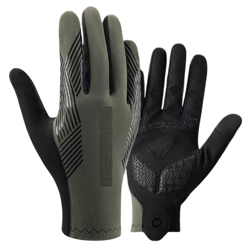Breathable Bike Gloves for Men Women, Full Finger Pad Cycling Gloves, Touchscreen Reflective Mountain Biking Bicycle
