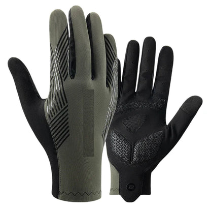 Breathable Bike Gloves for Men Women, Full Finger Pad Cycling Gloves, Touchscreen Reflective Mountain Biking Bicycle