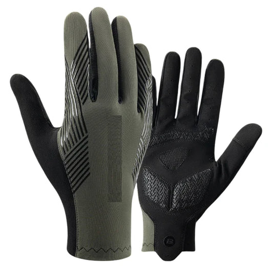 Breathable Bike Gloves for Men Women, Full Finger Pad Cycling Gloves, Touchscreen Reflective Mountain Biking Bicycle