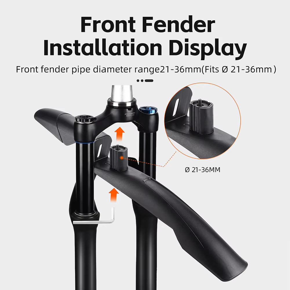 2PCS Bicycle Fender Mudguard Bike Front Rear Tire Wheel Mudguard MTB Bicycle Mud Guard Fender for Bicycle Protector Accessories