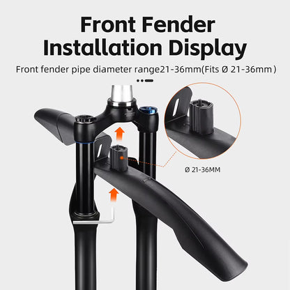 2PCS Bicycle Fender Mudguard Bike Front Rear Tire Wheel Mudguard MTB Bicycle Mud Guard Fender for Bicycle Protector Accessories