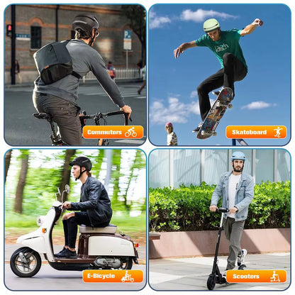 Bike Helmet with Turn Signals, NTA Certified up to 45Km H, Bicycle Helmet for Men Women with USB Rechargeable Rear Light, Viser,